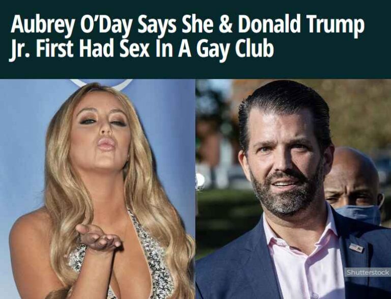 Aubrey O’Day Dishes On Allegedly Having Sex With Donald Trump Jr. In Gay Club Bathroom