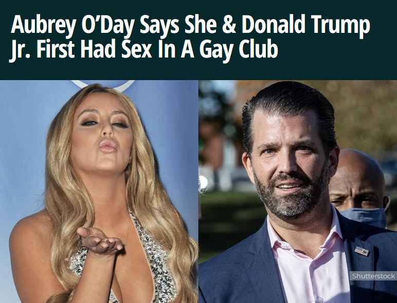 Aubrey O’Day Dishes On Allegedly Having Sex With Donald Trump Jr. In Gay Club Bathroom